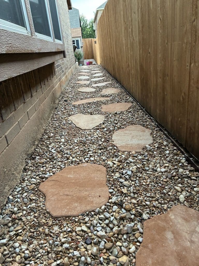 Charming Pebble Pathway Transformation in Aledo