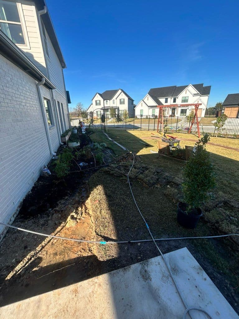 Gallery photos for Aledo Yard Enhancement with Pavers and Flowerbeds: Image #1