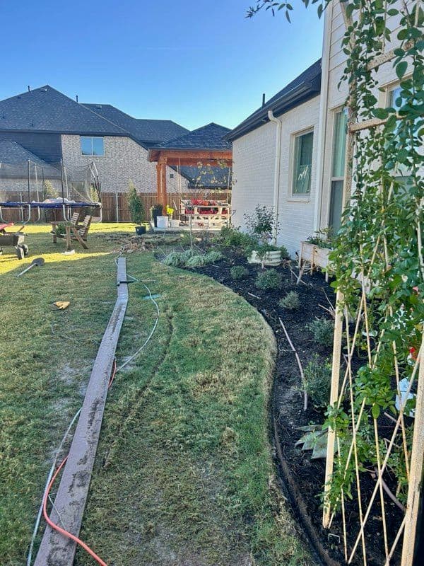 Gallery photos for Aledo Yard Enhancement with Pavers and Flowerbeds: Image #2