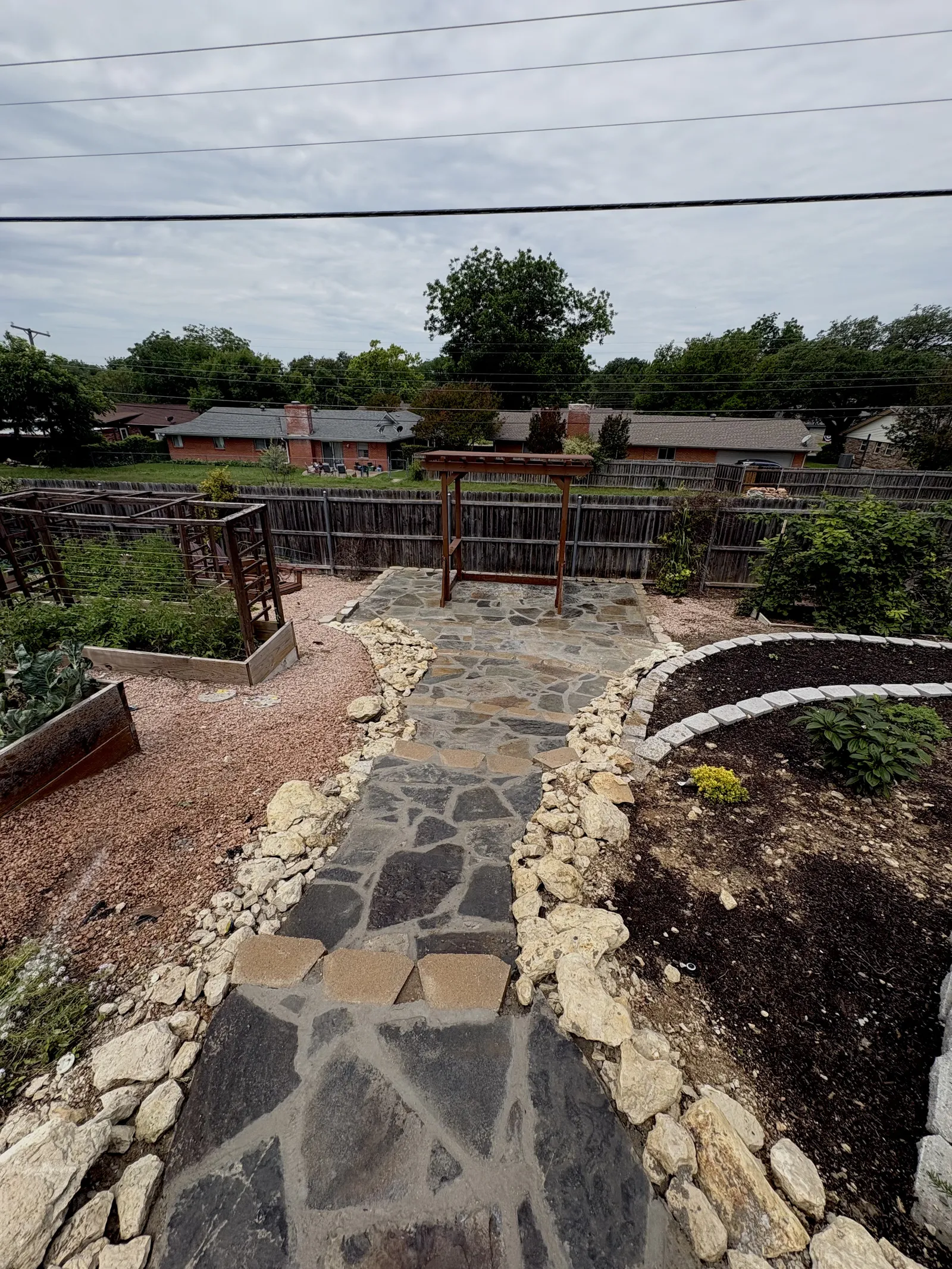Benbrook Flagstone Patio with Steps